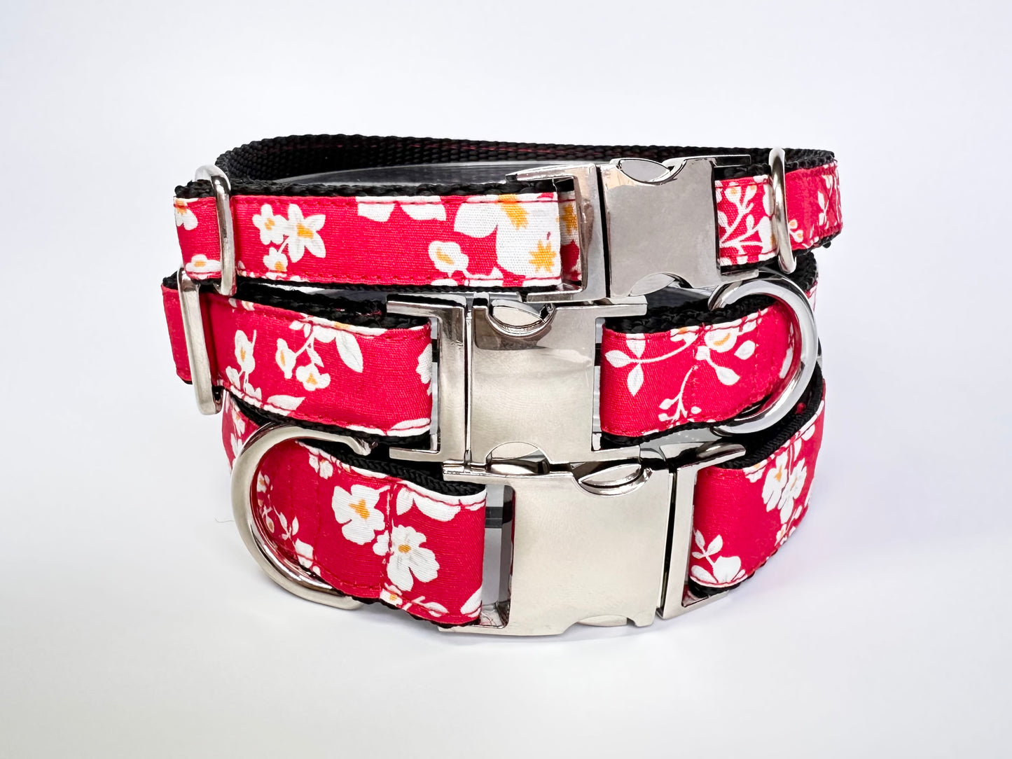 Japanese Blossom Double D Safety Lock Dog Collar