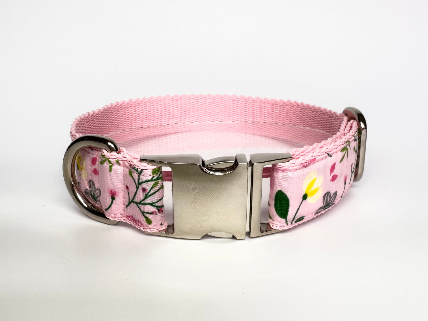 Pretty In Pink Double D Safety Lock Dog Collar