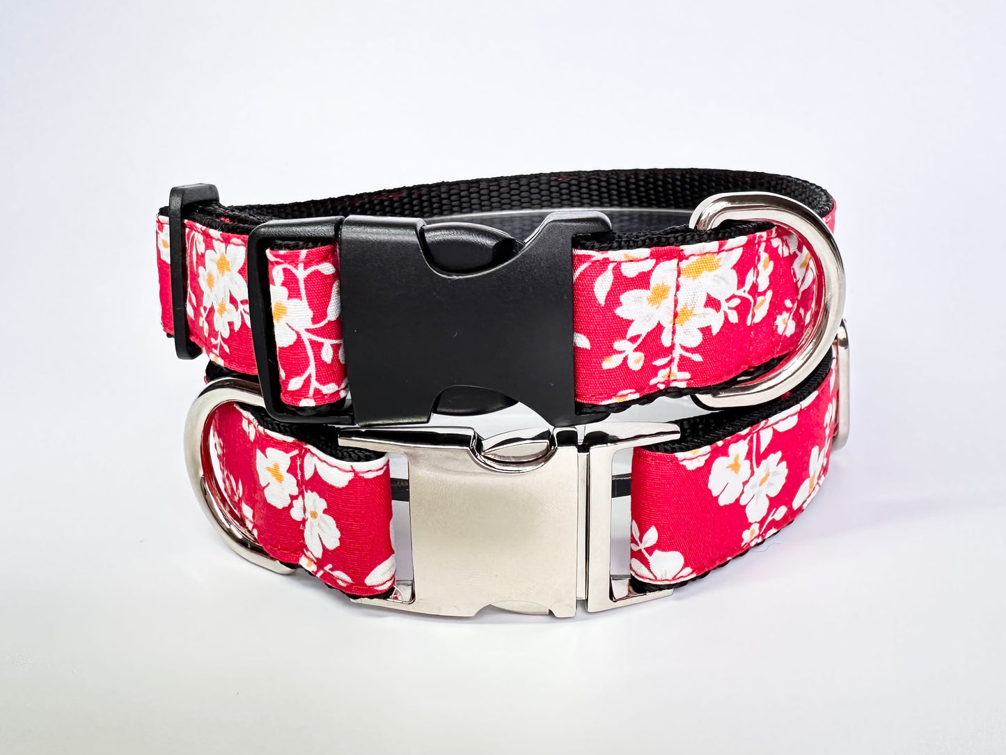 Japanese Blossom Double D Safety Lock Dog Collar