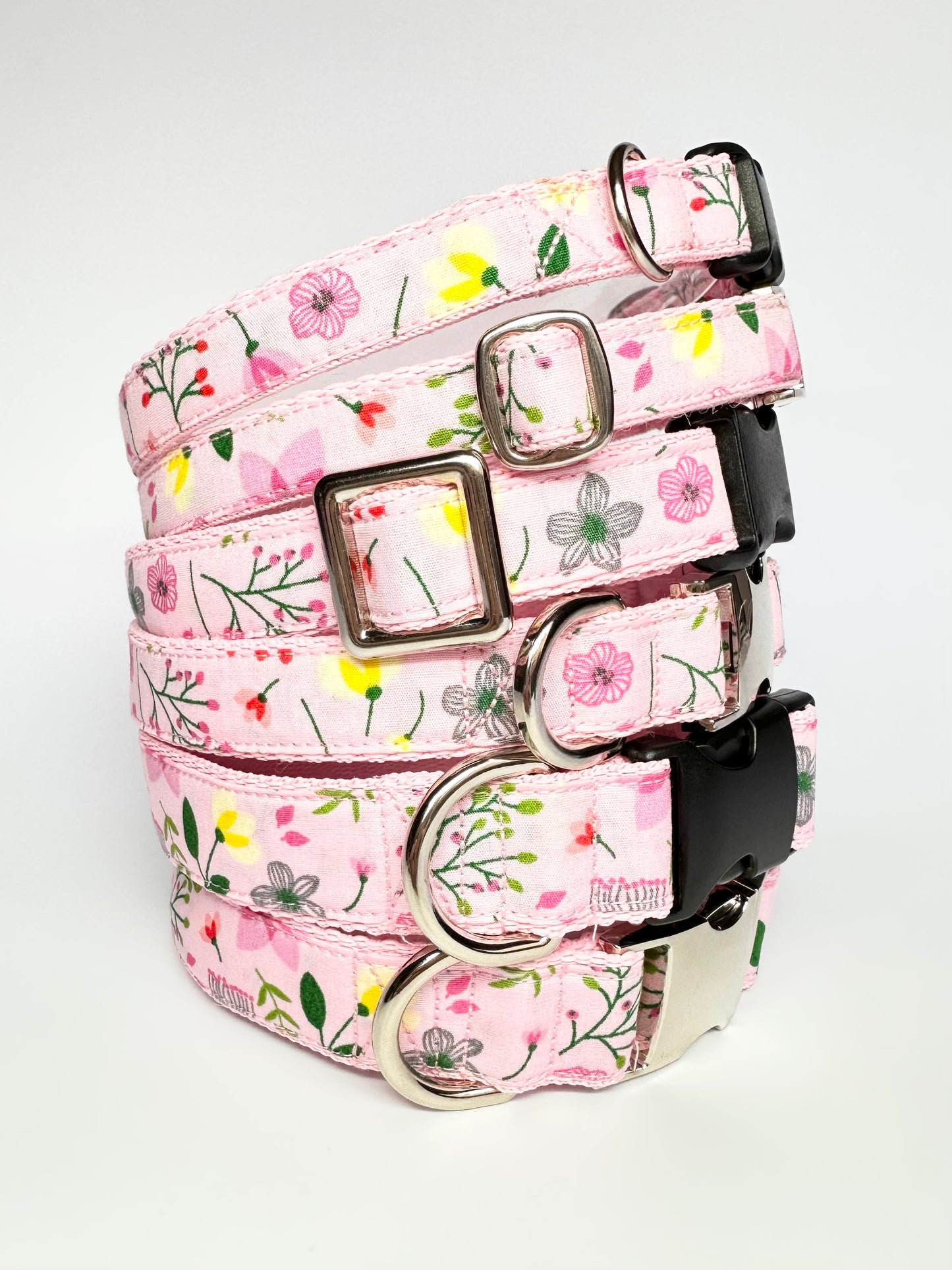 Pretty In Pink Double D Safety Lock Dog Collar