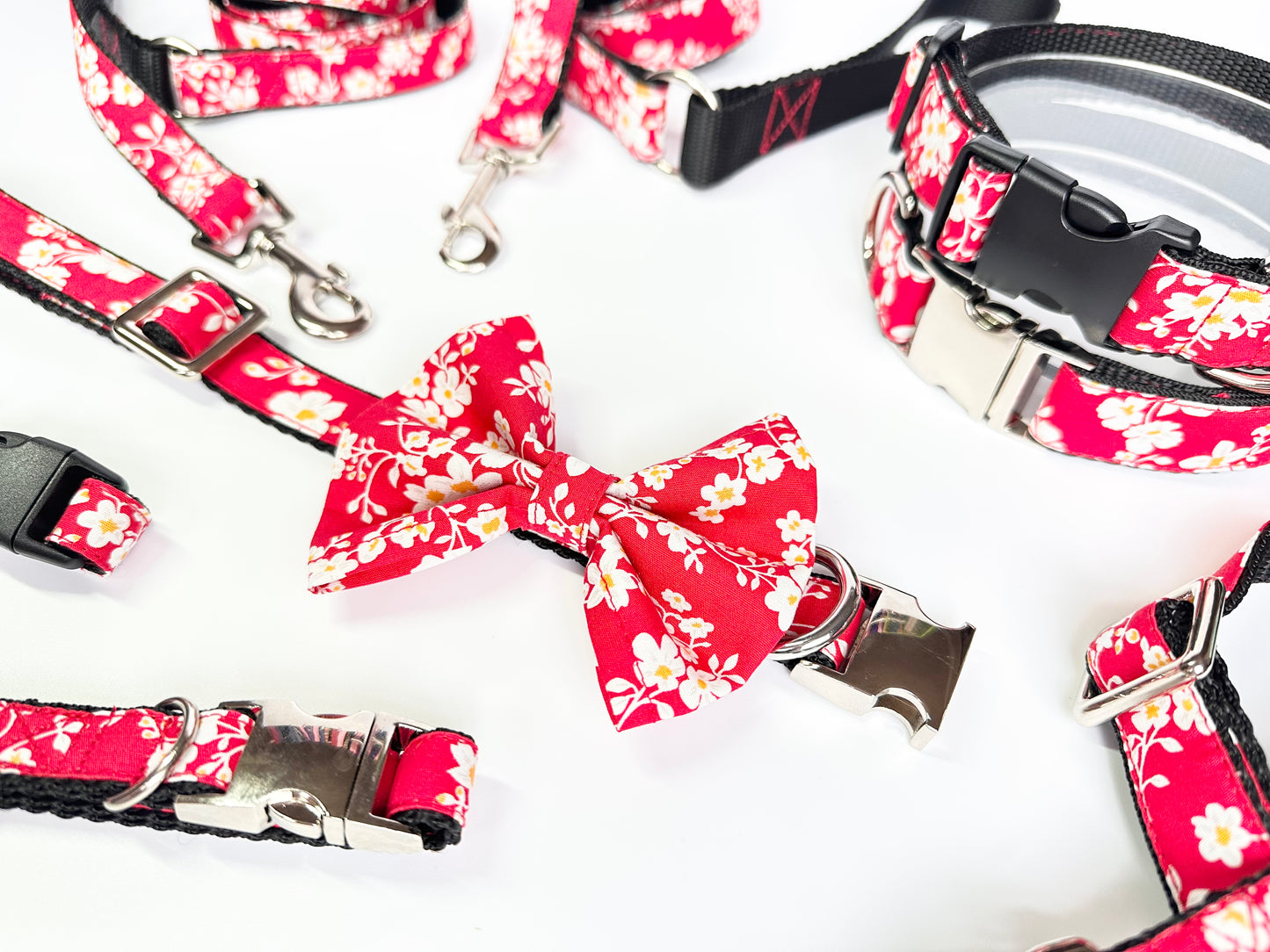 Japanese Blossom Double D Safety Lock Dog Collar