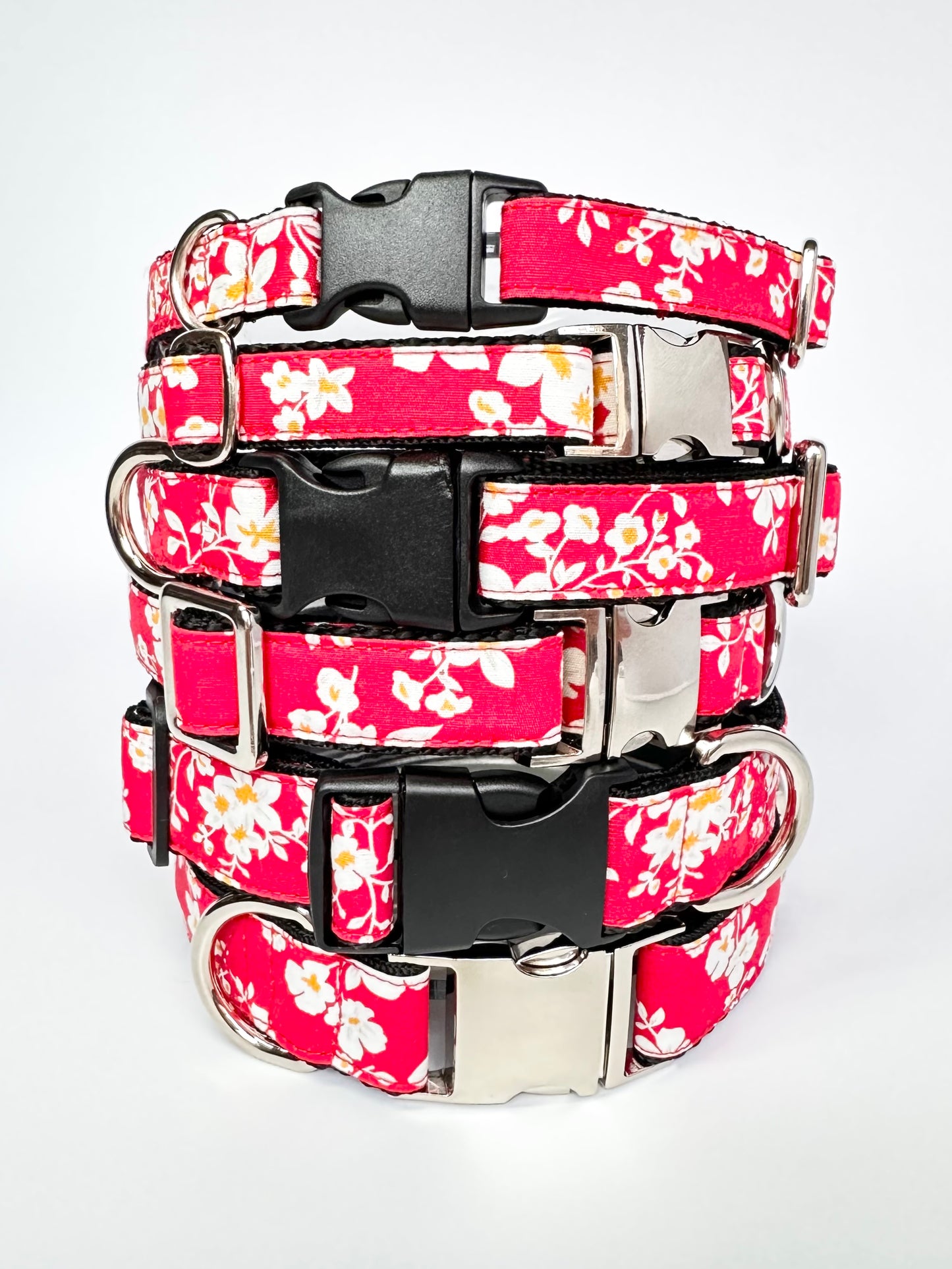 Japanese Blossom Double D Safety Lock Dog Collar