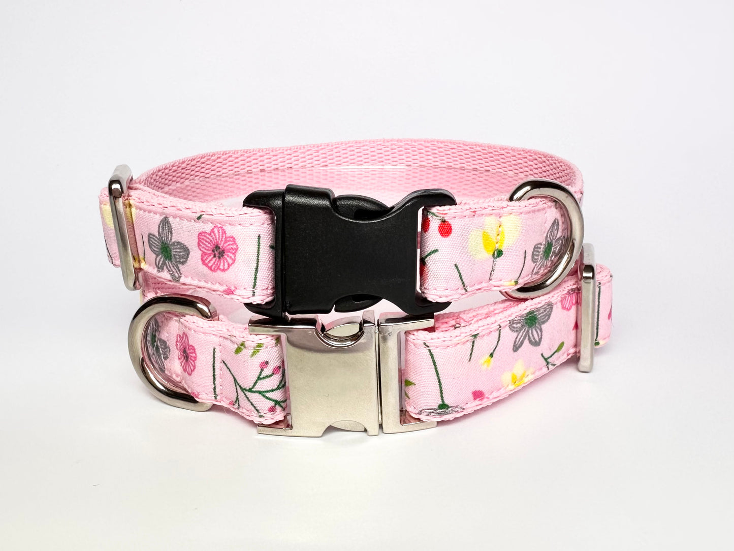 Pretty In Pink Double D Safety Lock Dog Collar