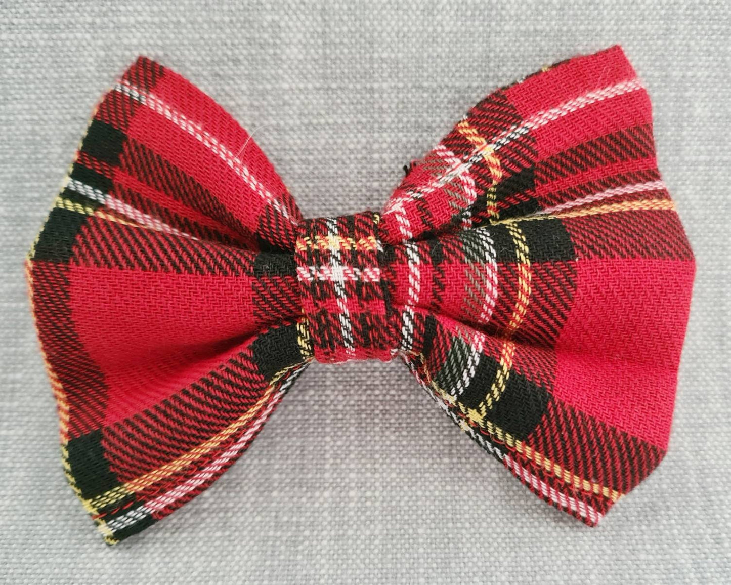 Red tartan bow tie