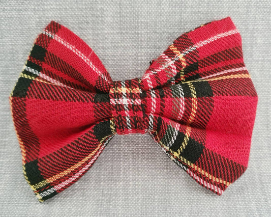 Red tartan bow tie