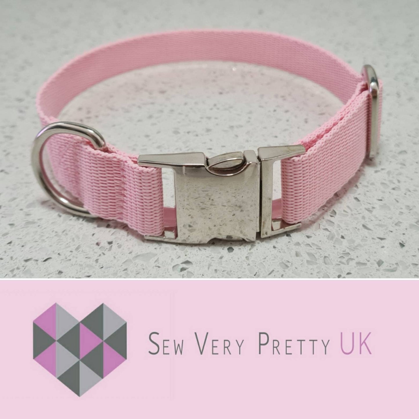 Baby pink dog collar