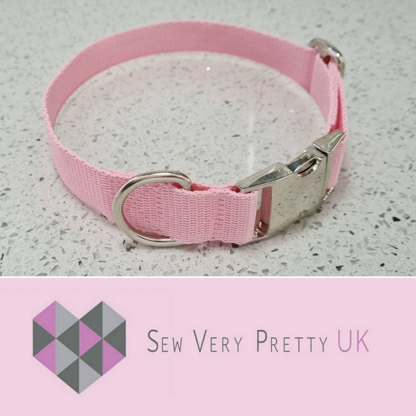 Baby pink dog collar