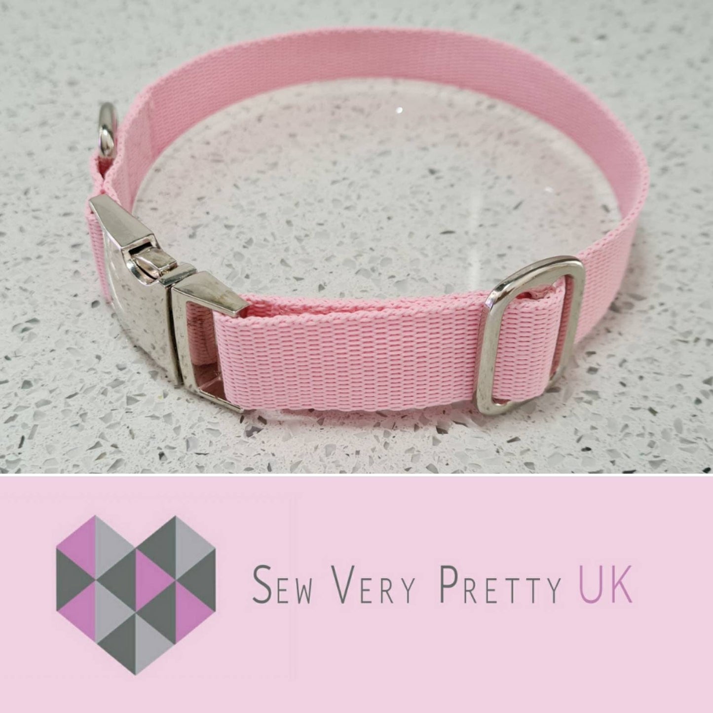 Baby pink dog collar
