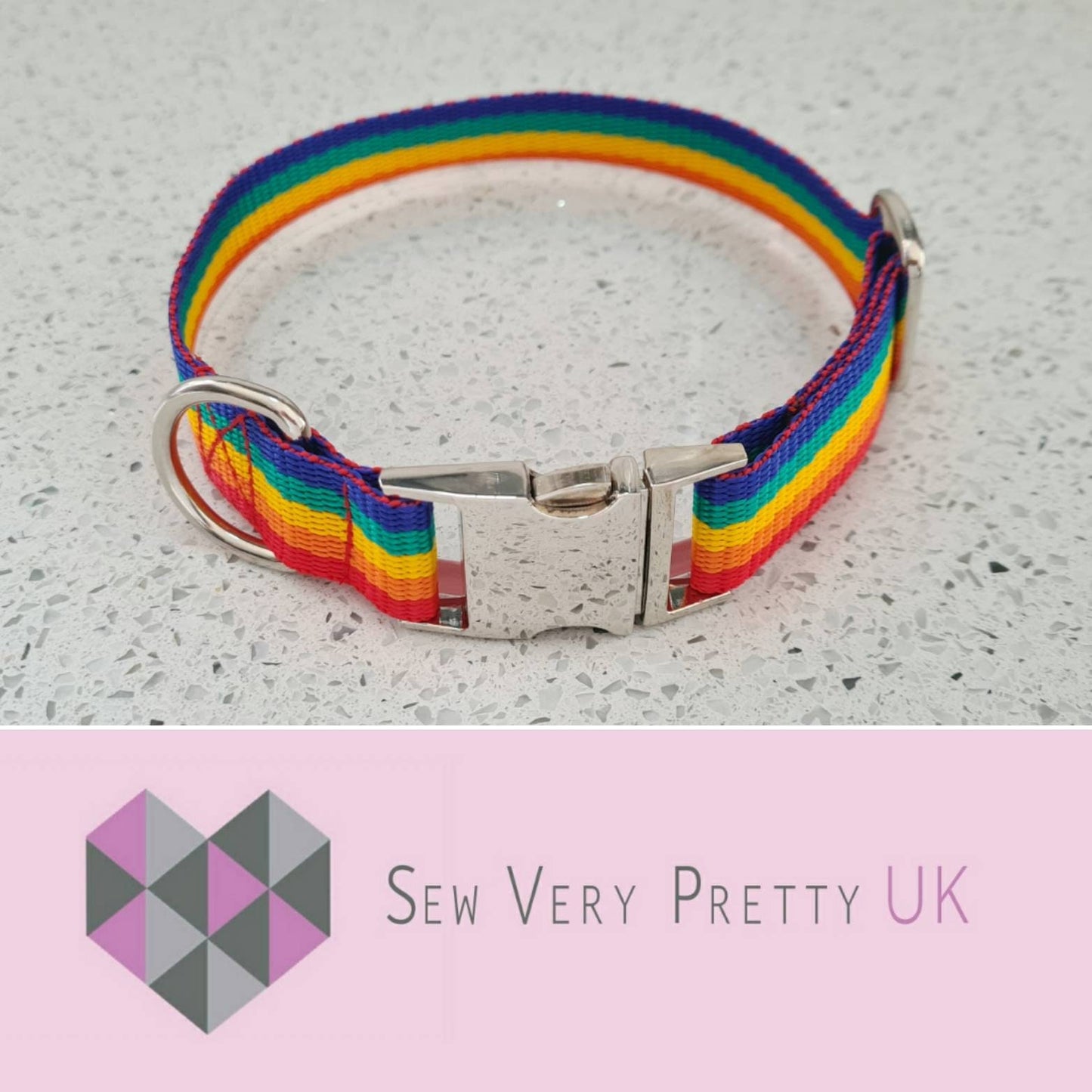 Rainbow dog collar