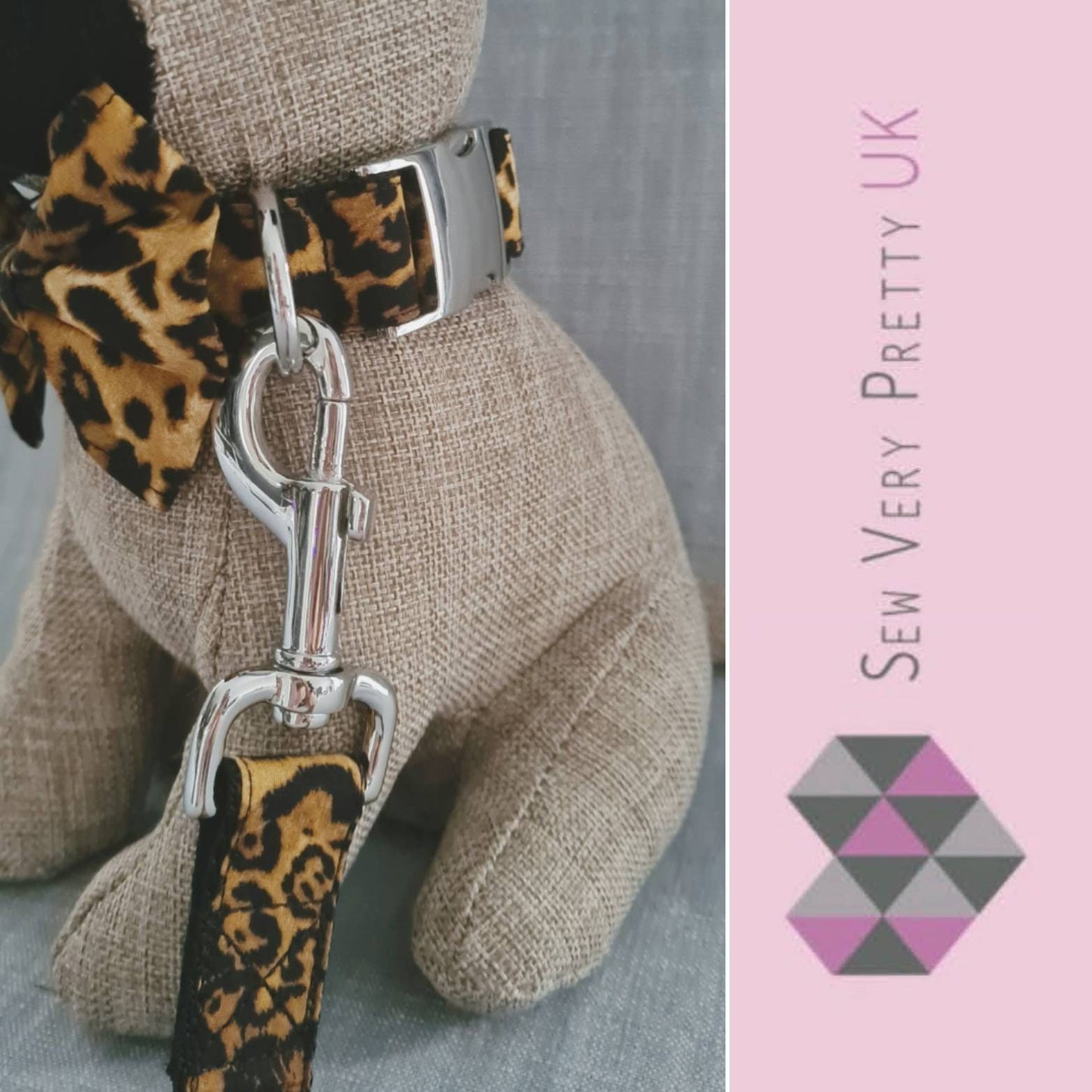 Leopard print dog collar