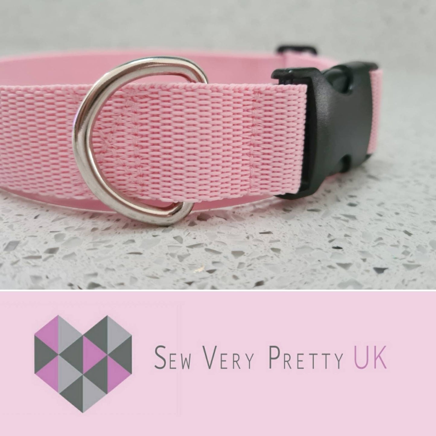 Baby pink dog collar