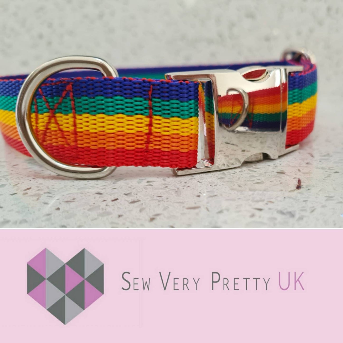 Rainbow dog collar