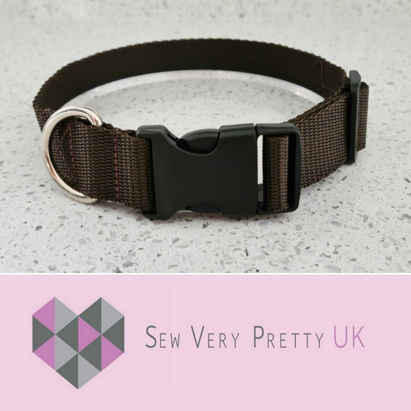 Brown dog collar