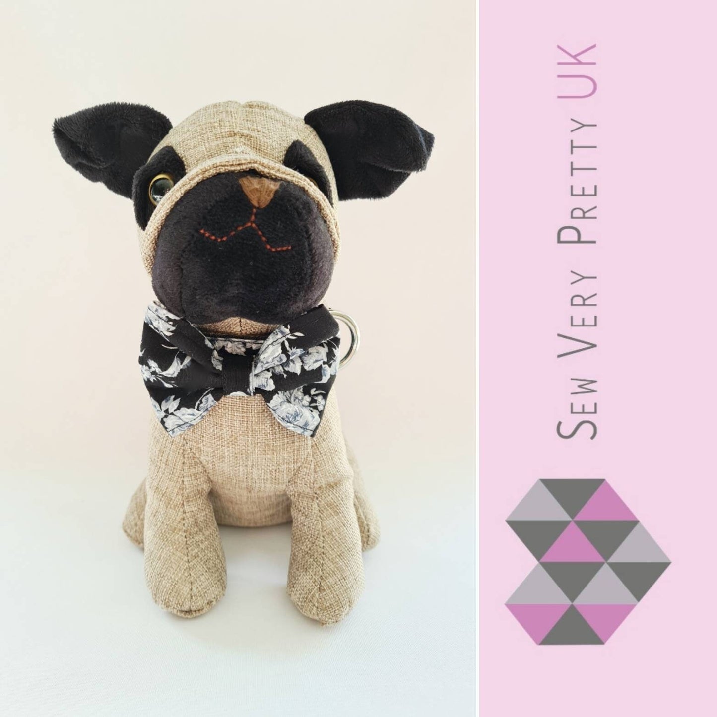 Rose collar, lead and bow set