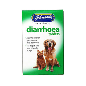 Johnsons Diarrhoea Tablets For Dogs & Cats 12 Tablets