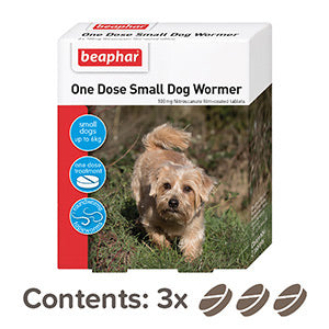 Beaphar One Dose Wormer Small Dogs upto 6kg 3 tablets