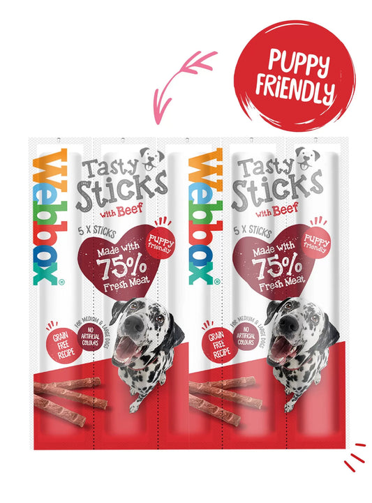 Webbox Tasty Sticks With Beef for Medium & Large dogs X 5