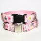 Pretty In Pink Collar, Lead & Bow Set