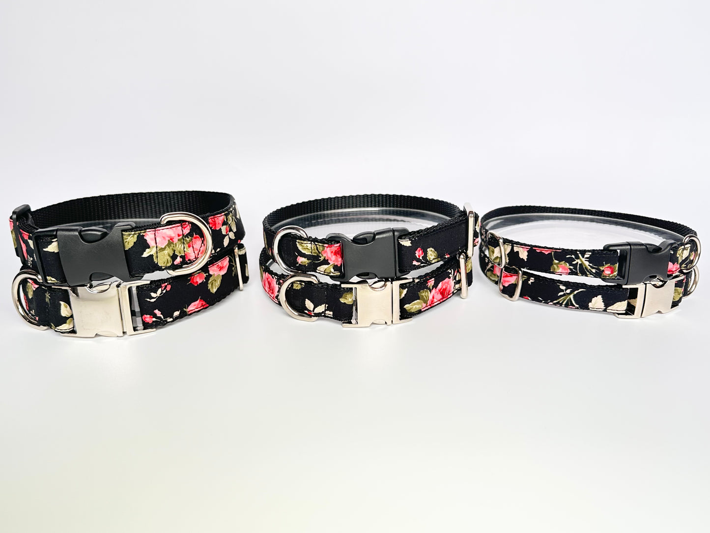 Rockabilly Rose Collar, Lead & Bow Set