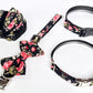 Rockabilly Rose Collar, Lead & Bow Set