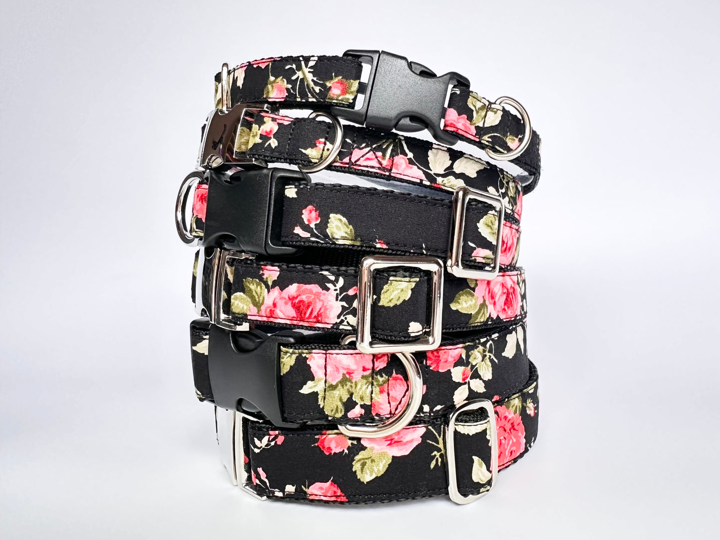 Rockabilly Rose Dog Collar