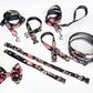 Rockabilly Rose Collar, Lead & Bow Set