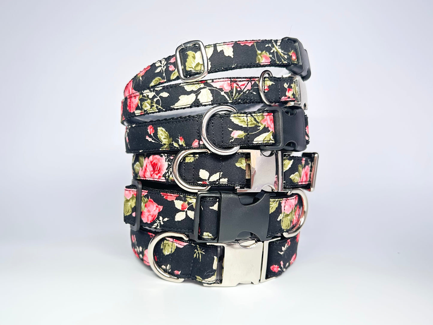 Rockabilly Rose Dog Collar