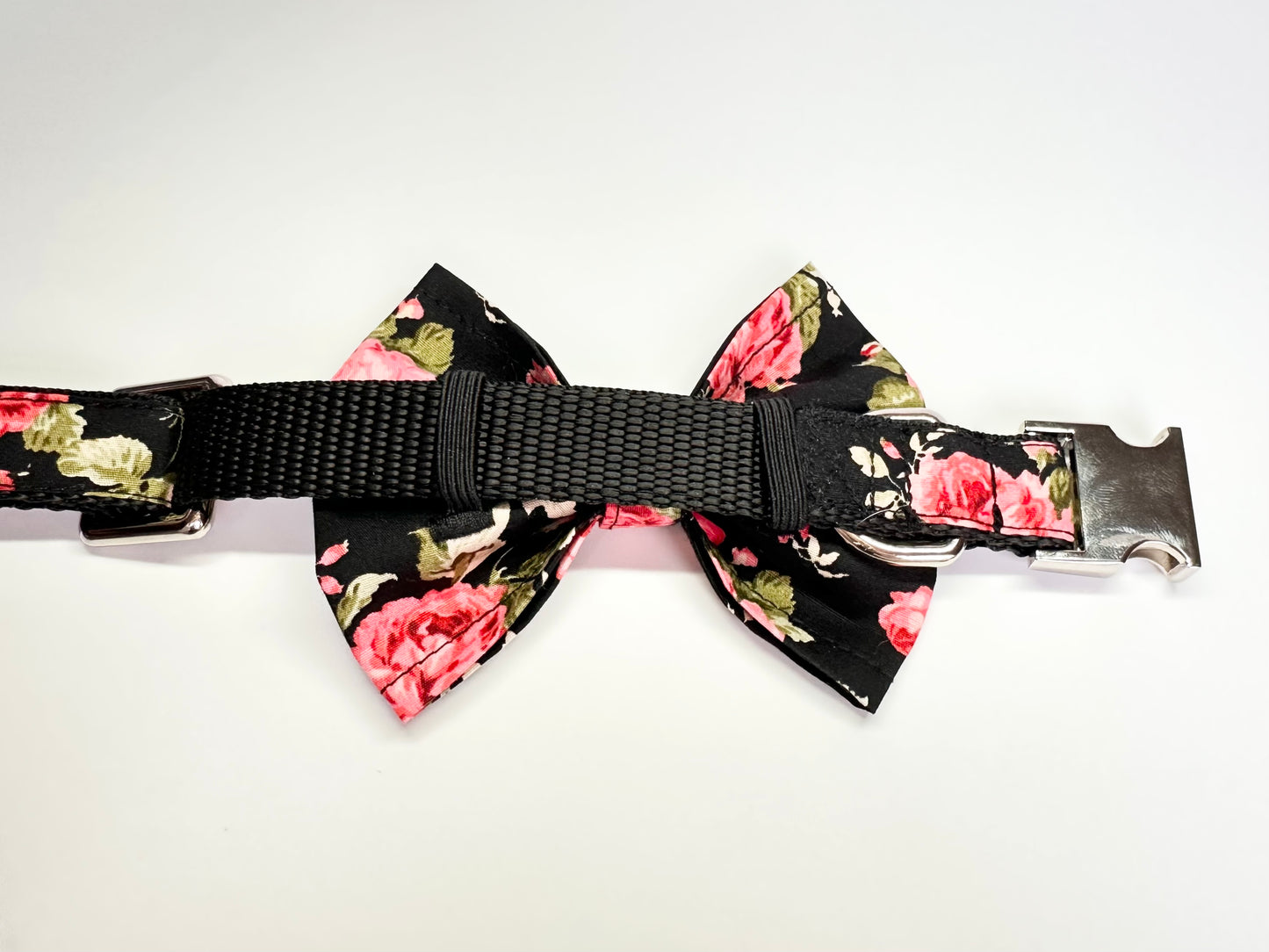 Rockabilly Rose Collar, Lead & Bow Set