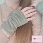 Ladies and men's soft cuddle fleece fingerless gloves
