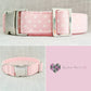 Pink polka dot dog collar
