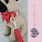 Red polka dot dog collar