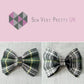Green tartan bow tie