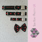 Valentines red hearts dog collar dickie bow/bowtie, valentines dog gifts