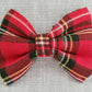 Red tartan bow tie