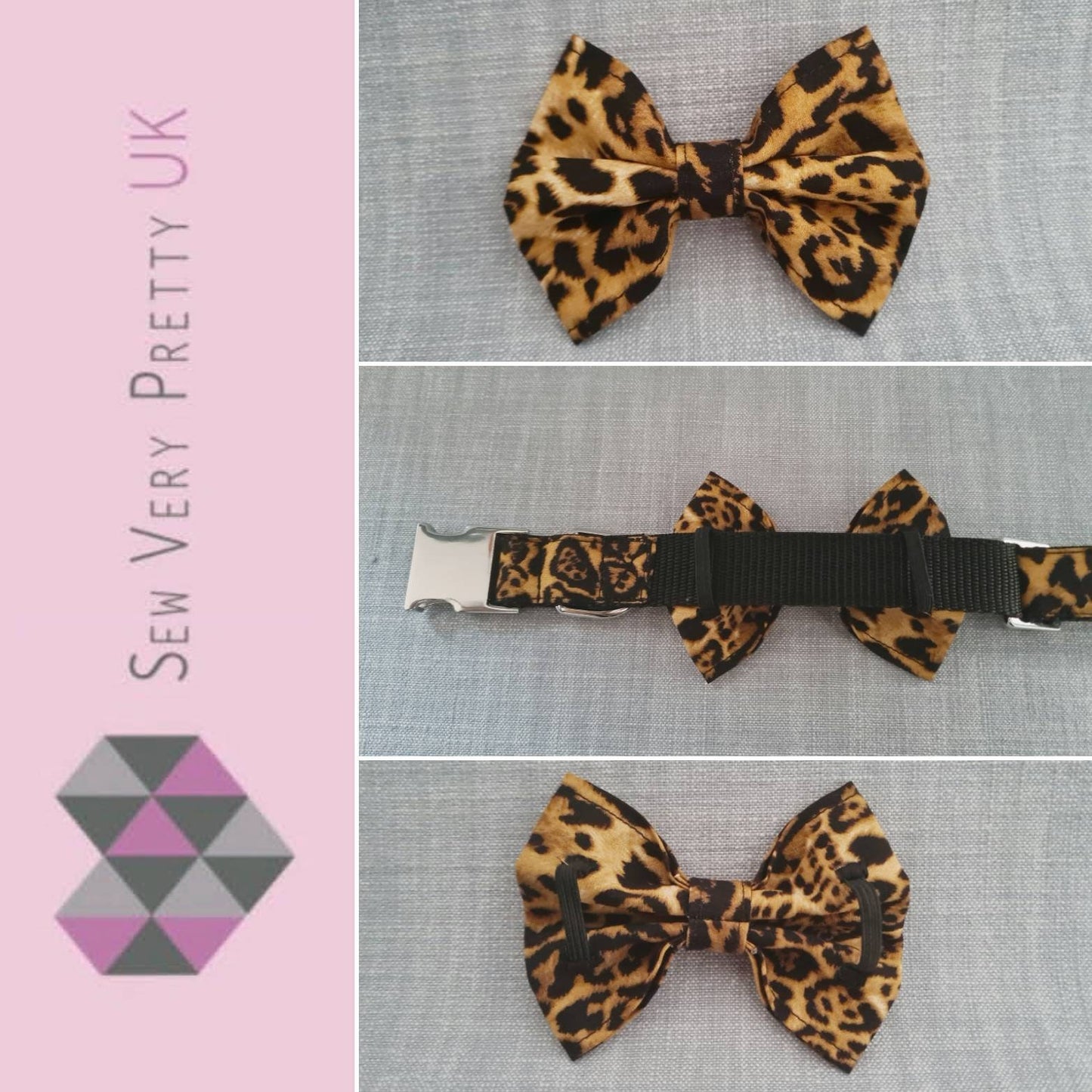 Leopard print dog collar