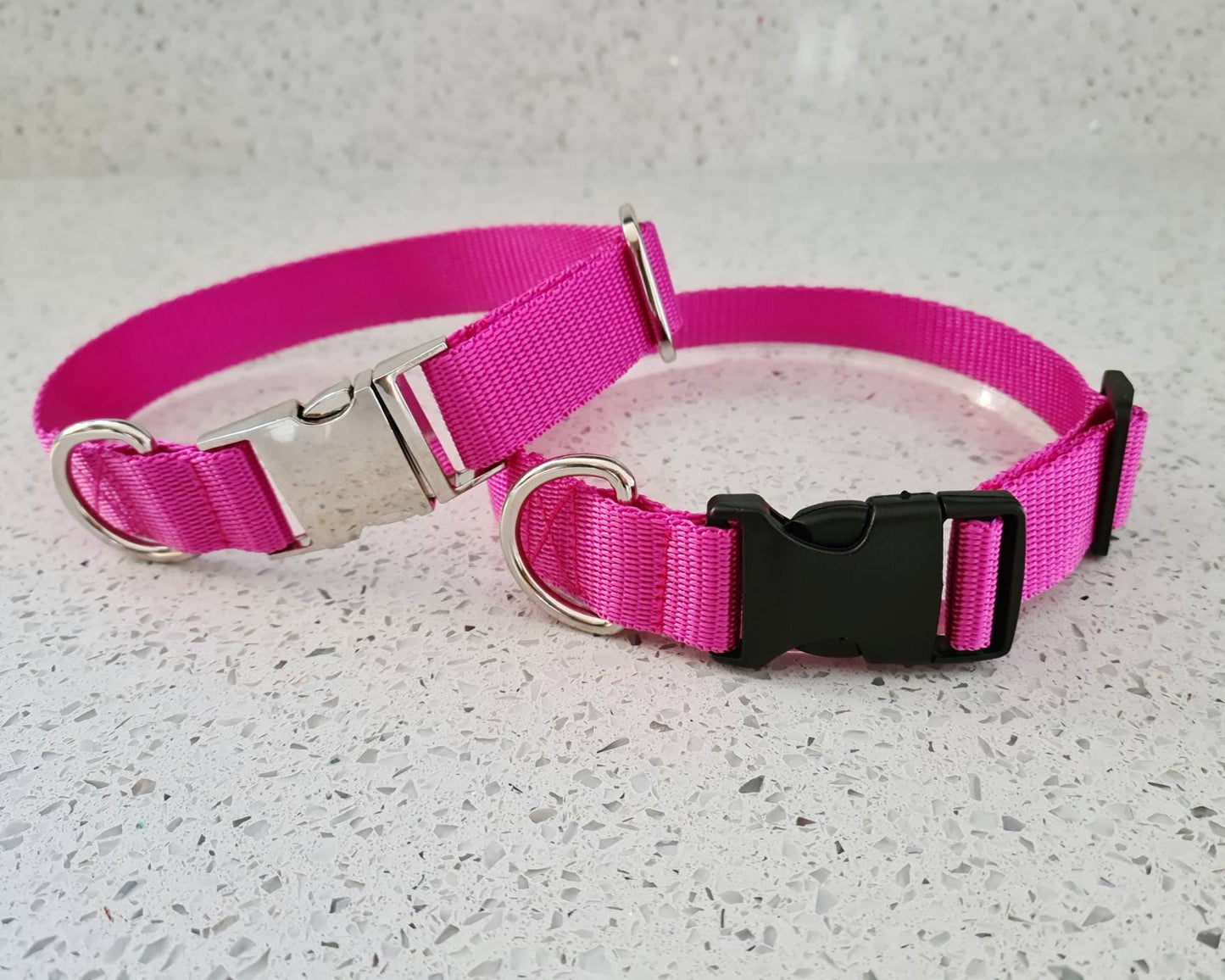 Cerise pink dog collar