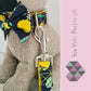 Lemon and navy dog collar