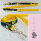 Lemon and navy dog lead