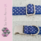 Blue polka dot dog collar
