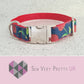 Red cherries collar, lead and bow set