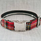 Red tartan dog collar