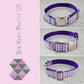 Purple gingham bow tie