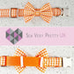 Orange gingham bow tie
