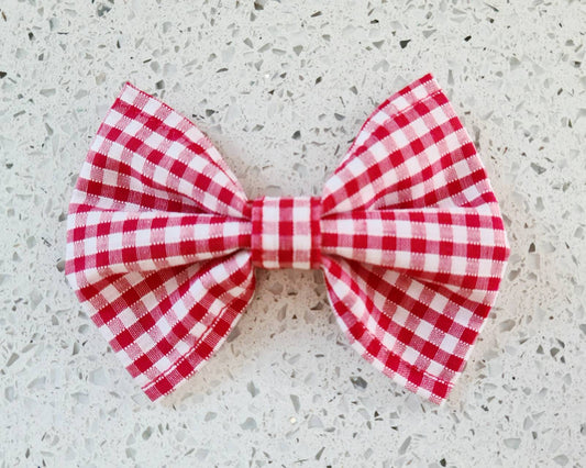 Red gingham bow tie
