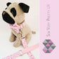 Pink floral dog lead
