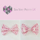 Pink floral bow tie