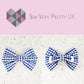 Blue gingham bow tie