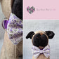 Purple floral bow tie