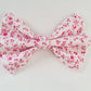 Pink floral bow tie