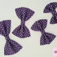 Purple polka dot bow tie